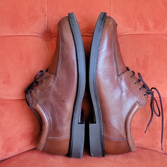 Johnson & Murphy Mens Lace Up Oxford 020-2184 Brown Leather Size 10W - Picture 12 of 15